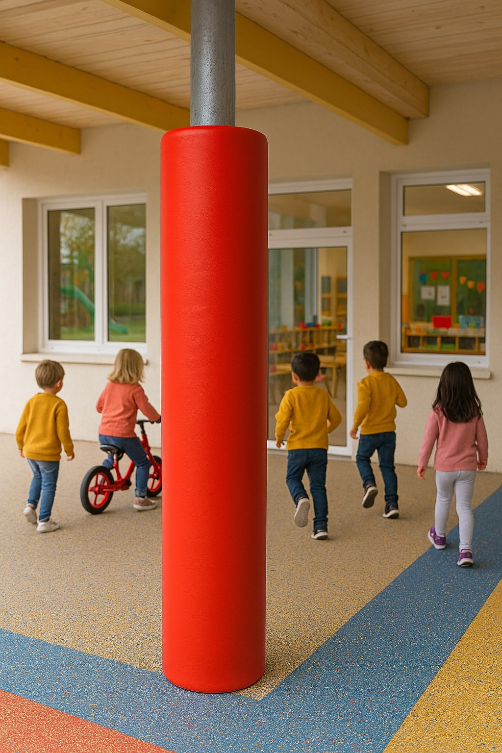 Protection de poteau sur mesure ecole